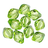 K9 Glass Oval Beads 13x10mm Lime Green 10/pk