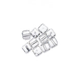 K9 Glass Cube Beads 4mm Crystal 10/pk