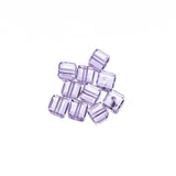 K9 Glass Cube Beads 4mm Light Violet 10/pk