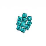 K9 Glass Cube Beads 4mm Indicolite 10/pk