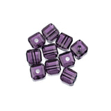 K9 Glass Cube Beads 6mm Purple Velvet 10/pk