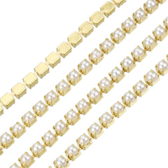 Metal Pearl Banding 2mm Gold by the Yard