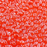 *Czech Miniduo Beads Hyacinth Luster 8g