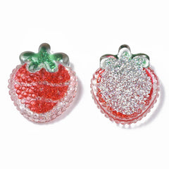 Resin Cabochon Strawberries 4/pk