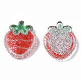 Resin Cabochons Strawberries 4/pk