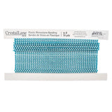 Plastic Rhinestone Banding 2.4mm Aqua/Crystal 10yd/pk