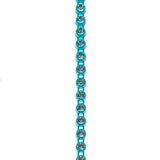 Plastic Rhinestone Banding 2.4mm Aqua/Crystal 10yd/pk
