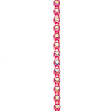 Plastic Rhinestone Banding 2.4mm Hot Pink/Crystal AB 10yd/pk