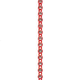 Plastic Rhinestone Banding 2.4mm Red/Crystal 10yd/pk