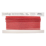 Plastic Rhinestone Banding 2.4mm Red/Light Siam 10yd/pk