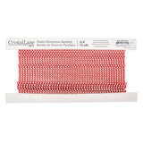 Plastic Rhinestone Banding 2.4mm Tangerine/Crystal 10yd/pk