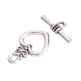 Toggle Clasp Antique Silver Heart 10/pk