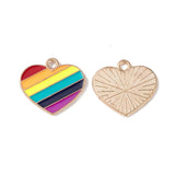 Pride Heart Enamel Charm 16x18mm 5/pk