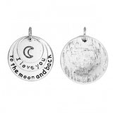 I Love You To The Moon Pendant 25x22mm 1/pk