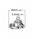 Car Metal Pendant 20x17mm 5/pk