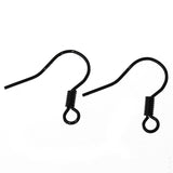 Fish Hook Earrings 16mm Black 100/pk