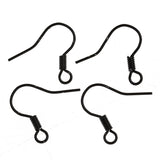 Fish Hook Earrings 16mm Black 100/pk