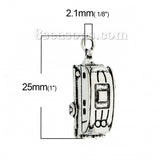 Camper Trailer Metal Pendant 25x9mm 5/pk