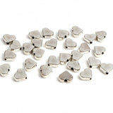 Metal Heart Beads 8mm Nickel 20/pk