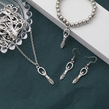 Goddess Pendant 1.25" Antique Silver 5/pk