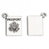 Passport Metal Charm 19x16mm 5/pk