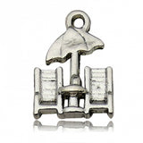 Beach Chairs Metal Pendant 19x14mm 5/pk