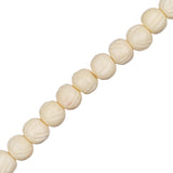 Bone Carved Beads 8mm Ivory 24/Strand
