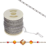 Bead Chain 0.25x0.8mm Links Stainless Steel 8m