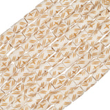 Bone Carved Pipe Beads 0.5" Antique Ivory 16/Strand