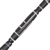 Bone Painted Pipe Beads 1.5" Black 5/Strand