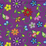 Cotton Fabric Kokum Flowers 58" Berry - Half Yard