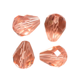 K9 Glass Teardrop Beads 12x10mm Padparadscha 10/pk