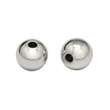 Hollow Metal Beads 1/4" Nickel 100/pk