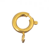 9mm Gold Spring Ring Clasp 10/pk