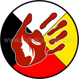Epoxy Sticker Round 1" MMIWG2S Medicine Wheel 10/pk