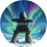 Epoxy Sticker Round 1" Inukshuk 10/pk