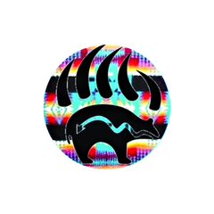 Epoxy Sticker Printed Round 1" Bear Paw 10/pk