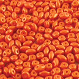 *Czech Superduo Beads Gold Shine Orange 22g