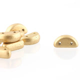 *Czech Half Moon Beads Bronze Pale Gold 50/strand