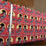 Cotton Fabric Heal MMIW Figure Black - Half Yard