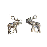 Moose Metal Charm 18x15mm Antique Silver 5/pk
