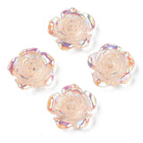 Resin Cabochon Flower 15mm Peach AB 20/pk