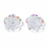 Resin Cabochon Flower 15mm Crystal AB 20/pk