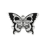 Skull Butterfly Enamel Pendant 20x28mm 2/pk
