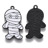 Mummy Enamel Pendant 27x16mm 5/pk