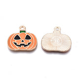 Pumpkin Enamel Pendant 20x21mm 5/pk