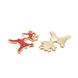 Reindeer Enamel Pendant 20x15mm 5/pk