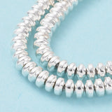 Hematite Silver Plated Beads 4x2mm Rondelle (Synthetic) 15-16" Strand