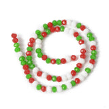 Christmas Rondelle Beads 6x5mm Multi Mix 17" Strand