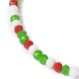 Christmas Rondelle Beads 6x5mm Multi Mix 17" Strand